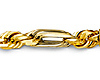 5mm 14K Yellow Gold Solid Men's Diamond-Cut Milano Rope Chain Necklace 22-26in thumb 1