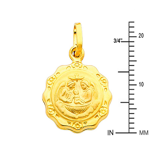 14K Yellow Gold Baptism Pendant Slide 1