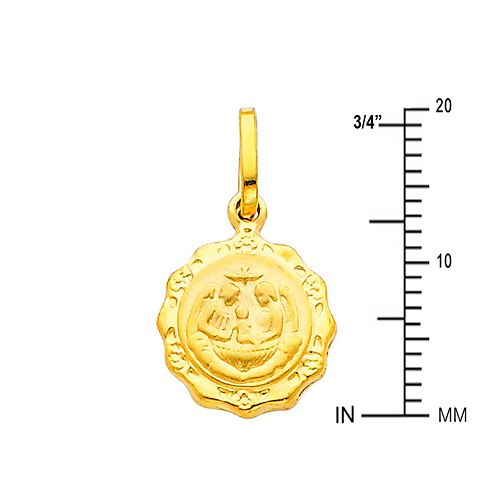 Small 14K Yellow Gold Baptism Pendant Slide 1