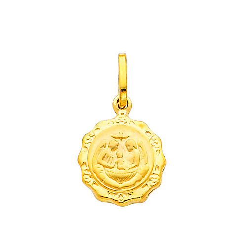 Small 14K Yellow Gold Baptism Pendant Slide 0