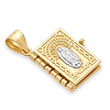 Santa Biblia Spanish Bible Book Pendant in 14K Yellow Gold thumb 0