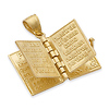 Santa Biblia Spanish Bible Book Pendant in 14K Yellow Gold thumb 2