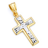 14K Yellow Gold Cross Religious Pendant thumb 0