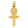 Petite My Baptism in Spanish Text Cross Pendant in 14K Yellow Gold thumb 1