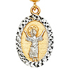 Mini Faceted Divino Niño Jesús Pedant in 14K Two-Tone Gold thumb 1