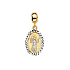 Mini Faceted Divino Niño Jesús Pedant in 14K Two-Tone Gold thumb 0