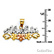 Abuelita Pendant with Flowers in 14K Tricolor Gold - Petite thumb 1