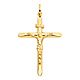 Large Tapered Crucifix Pendant in 14K Yellow Gold - Classic thumb 1