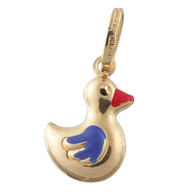 Enameled Gold Duck Slide 0