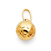 Soccer Ball Charm Pendant in 14K Yellow Gold - Mini thumb 0