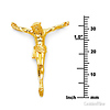 Medium Floating Jesus Body Crucifix Pendant in 14K Yellow Gold thumb 2