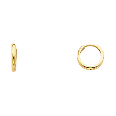 Small 14K Yellow Gold Huggies Earrings 2mmx10mm