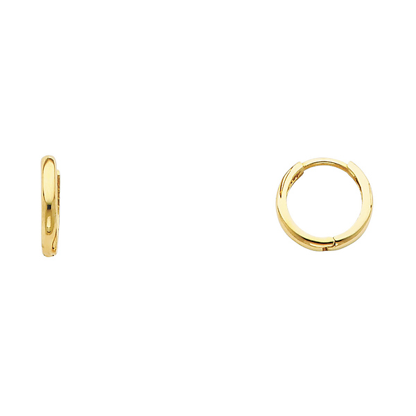 Small 14K Yellow Gold Huggies Earrings 2mmx10mm Slide 0