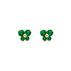 Butterfly Birthstone Color CZ Stud Earrings in 14K Yellow Gold thumb 0