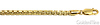 4mm 14K Yellow Gold Solid Men's Diamond-Cut Box Chain Necklace 20-30in thumb 1