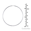 Polished Endless Extra Large Hoop Earrings - 14K White Gold 1.5mm x 2.25 inch thumb 1