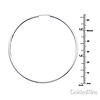 14K White Gold Polished Endless Extra Large Hoop Earrings - 2mm x 2.6 inch thumb 1