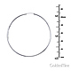 Polished Endless Large Hoop Earrings - 14K White Gold 2mm x 2.16 inch thumb 1