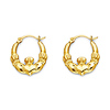 Crescent Petite Claddagh Hoop Earrings - 14K Yellow Gold thumb 0