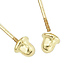 Butterfly Birthstone Color CZ Stud Earrings in 14K Yellow Gold thumb 1