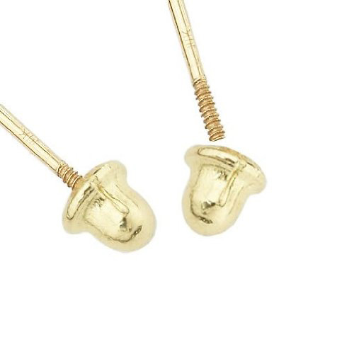 Butterfly Birthstone Color CZ Stud Earrings in 14K Yellow Gold Slide 1