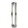 4.5mm High Polished Edge Comfort-Fit Benchmark Wedding Band in 14K Two-Tone Gold Solid thumb 1