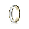 4.5mm High Polished Edge Comfort-Fit Benchmark Wedding Band in 14K Two-Tone Gold Solid thumb 0