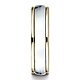 6mm Domed WG Center Rimmed Wedding Band by Benchmark Rings in 14K Two-Tone Gold thumb 1