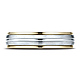 6mm Domed Striped Comfort-Fit 14K Two-Tone Gold Wedding Band by Benchmark Rings thumb 1