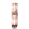 6mm Polished Stripe Center Satin Domed Wedding Band by Benchmark in 14K Rose Gold thumb 1