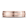 6mm Double Channel Wedding Band by Benchmark Rings in 14K Rose Gold thumb 2