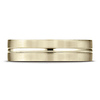 6mm Flat Striped Comfort-Fit Benchmark Wedding Band in Solid 14K Yellow Gold thumb 0