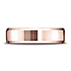 6mm Lustrous Flat Beveled Wedding Band by Benchmark Rings in 14K Rose Gold thumb 1