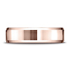 6mm Lustrous Flat Beveled Wedding Band by Benchmark Rings in 14K Rose Gold thumb 1
