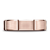 6mm Satin Brick Style Wedding Band by Benchmark Rings in 14K Rose Gold thumb 1