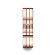 6mm Double Grooved Satin Flat Wedding Band by Benchmark Rings in 14K Rose Gold thumb 1