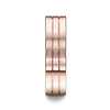 6mm Double Grooved Satin Flat Wedding Band by Benchmark Rings in 14K Rose Gold thumb 1