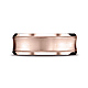 7.5mm Satin Concave Beveled Wedding Band by Benchmark in 14K Rose Gold thumb 1