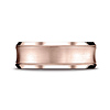 7.5mm Satin Concave Beveled Wedding Band by Benchmark in 14K Rose Gold thumb 1