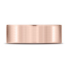 8mm Satin Finish Flat Wedding Band by Benchmark Rings in 14K Rose Gold thumb 1