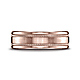 7.5mm Dual Rope Benchmark Wedding Band with Satin Finish in 14K Rose Gold thumb 1
