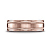 7.5mm Dual Rope Benchmark Wedding Band with Satin Finish in 14K Rose Gold thumb 1
