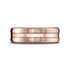 7.5mm Concave Slim Center Satin Benchmark Wedding Band in 14K Rose Gold thumb 1