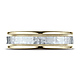 6mm WG Hammered Rounded Edge Wedding Band by Benchmark Rings in 14K Two-Tone Gold thumb 1