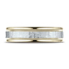 6mm WG Hammered Rounded Edge Wedding Band by Benchmark Rings in 14K Two-Tone Gold thumb 1