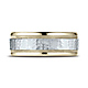 8mm WG Hammered Rounded Edge Wedding Band by Benchmark Rings in 14K Two-Tone Gold thumb 1