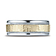 8mm YG Hammered Rounded Edge Wedding Band by Benchmark Rings in 14K Two-Tone Gold thumb 1