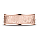 8mm Hammered Center Rounded Edge Wedding Band by Benchmark Rings in 14K Rose Gold thumb 1