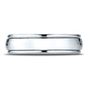 6mm Concave Low Domed Comfort Wedding Band by Benchmark Rings in Solid 14K White Gold thumb 0
