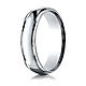 6mm Concave Low Domed Comfort Wedding Band by Benchmark Rings in Solid 14K White Gold thumb 1